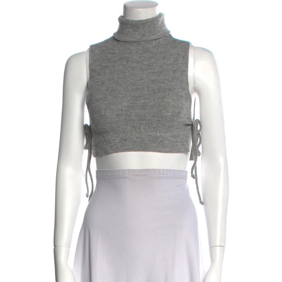 ARE YOU AM I Tops - ARE YOU AM I turtleneck sleeveless sweater
